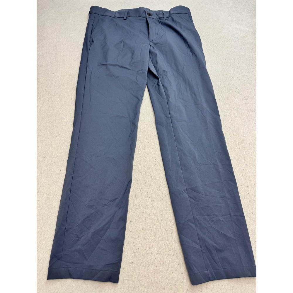 Theory Zaine Neoteric Pants Mens 34x29 Blue Stretch Microfiber Chino Straight